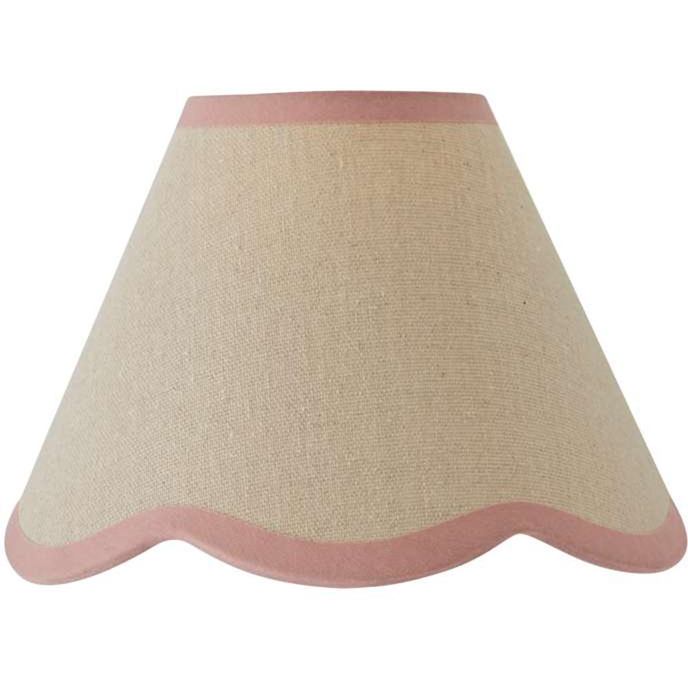 ValueLights Florie Mini Scallop Pink Trim Shade Image 1