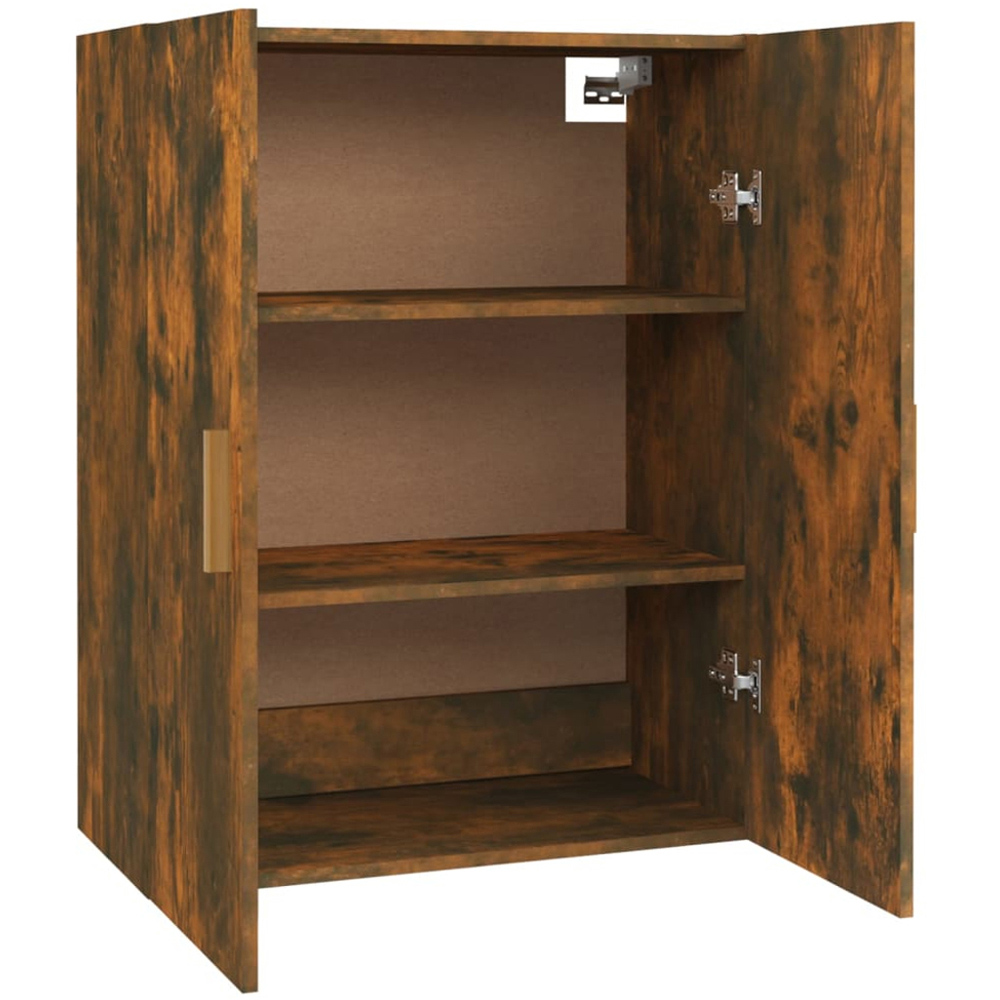 vidaXL 2 Door Smoked Oak Hanging Wall Cabinet Image 5