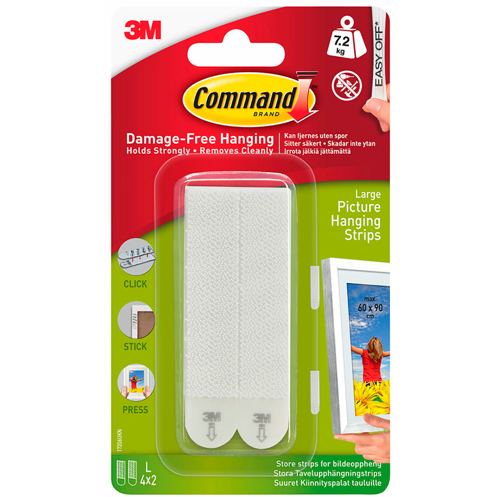 Command White Damage Free Large Picture Hanging Strips Image 1