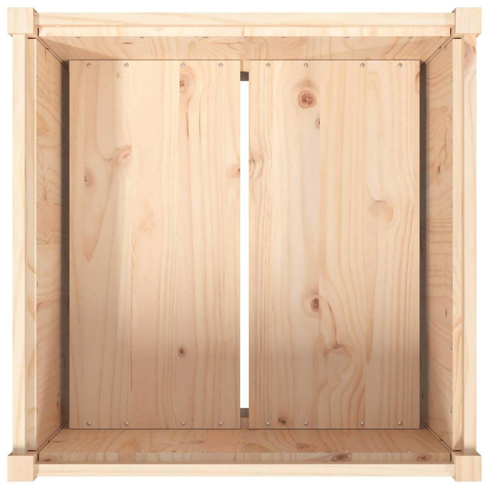 vidaXL Natural Solid Pine Wood Garden Planter 70cm Image 7