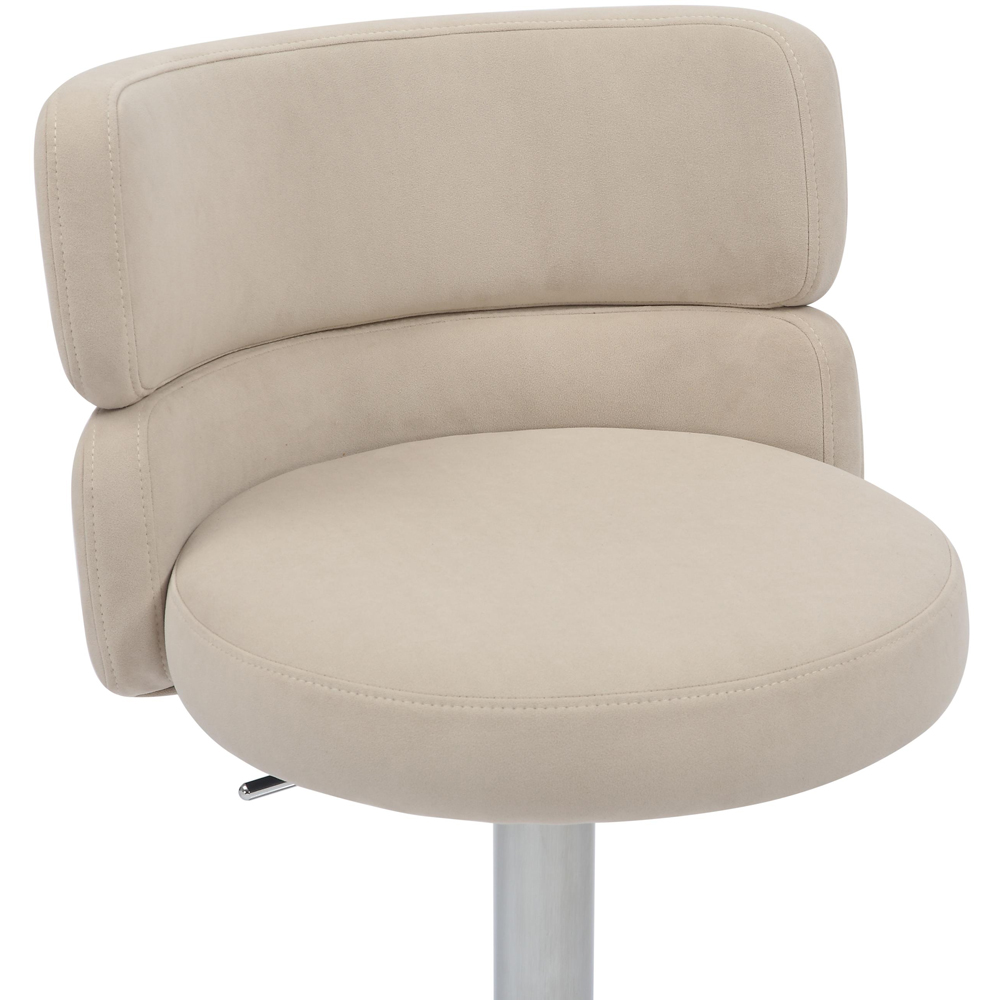 Portland Luna Cream Adjustable Swivel Bar Stool Image 8
