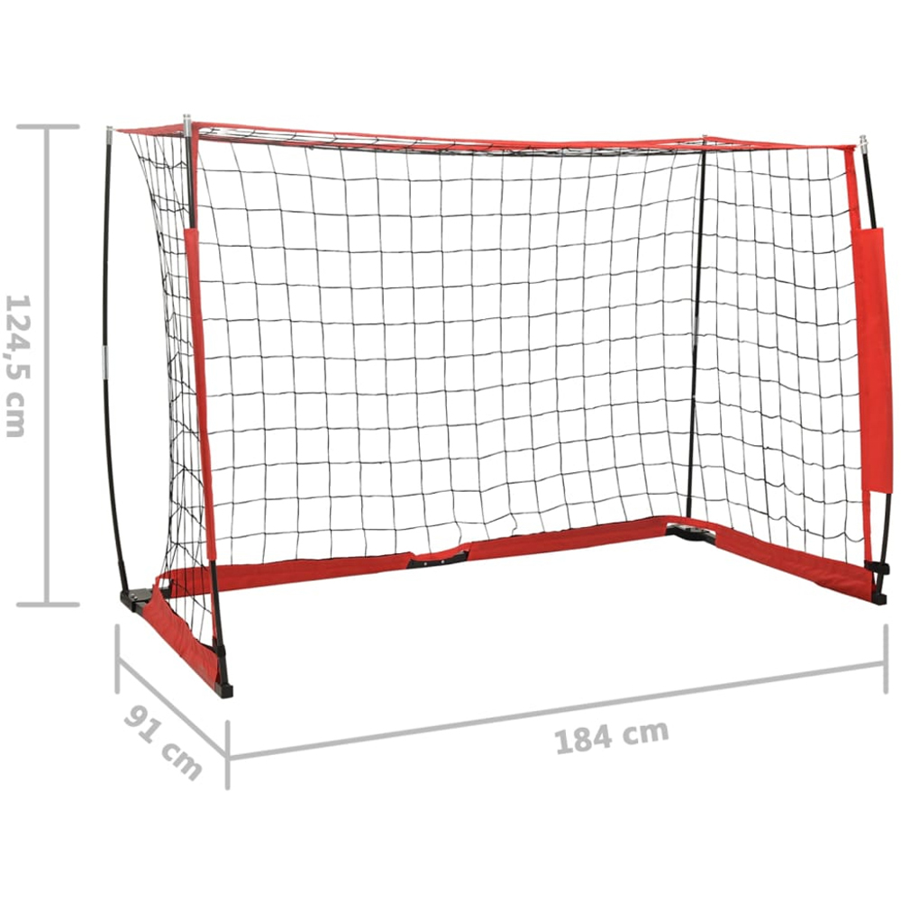 vidaXL Black Football Goal Net 4x 6ft Image 9