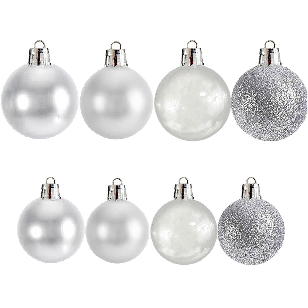 Set of 100 Silver Baubles Tube Image 4