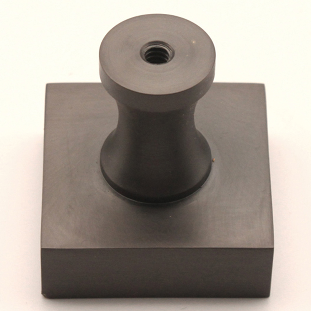 Spira Brass Gunmetal Grey Square 38mm Cupboard Knob Image 3
