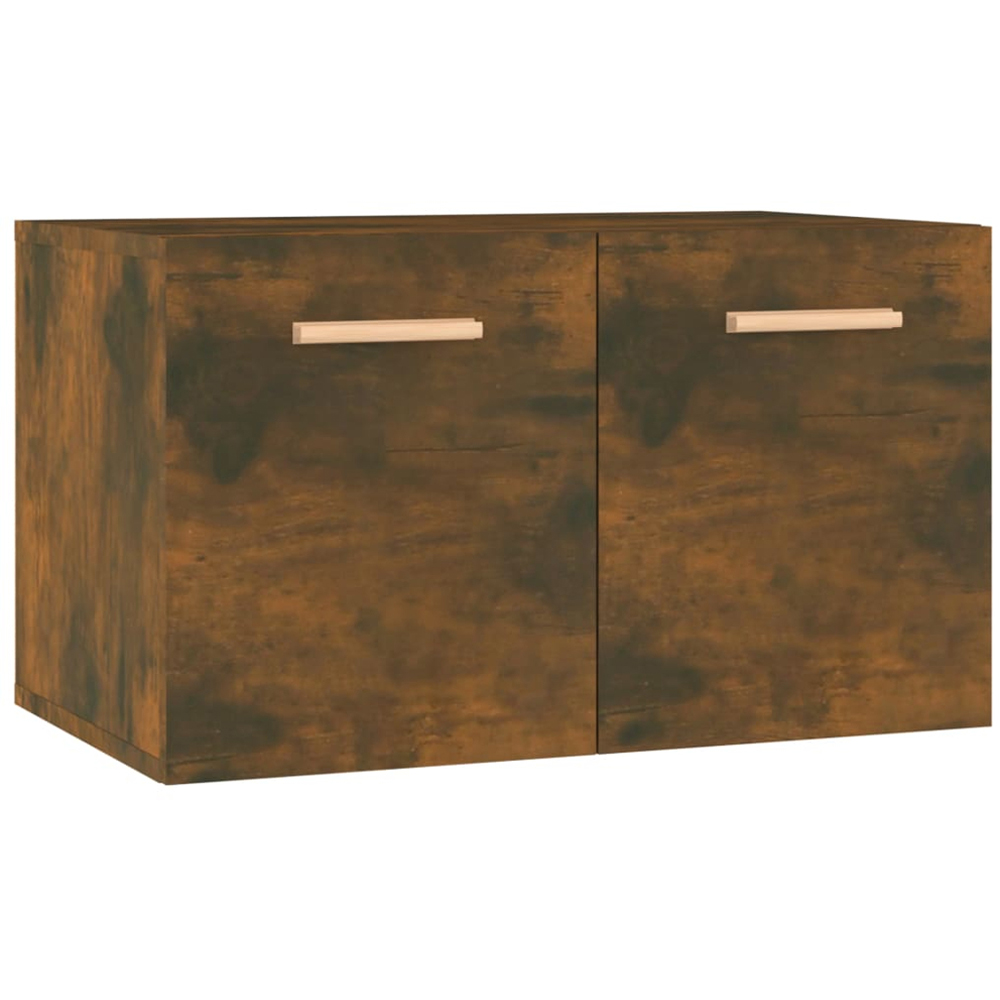 vidaXL 2 Compartment Smoked Oak Wall Cabinet Image 2