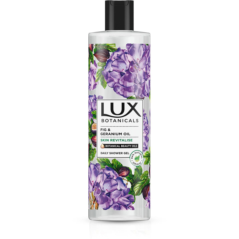 Lux Botanicals Beauty Oils Fig and Geranium Daily Shower Gel 500ml 3 Pack Image 5