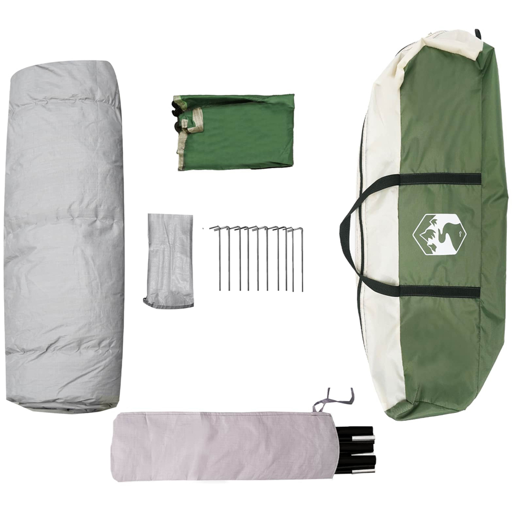 vidaXL 3 Person Instant Camping Tent with Rainfly Green Image 7