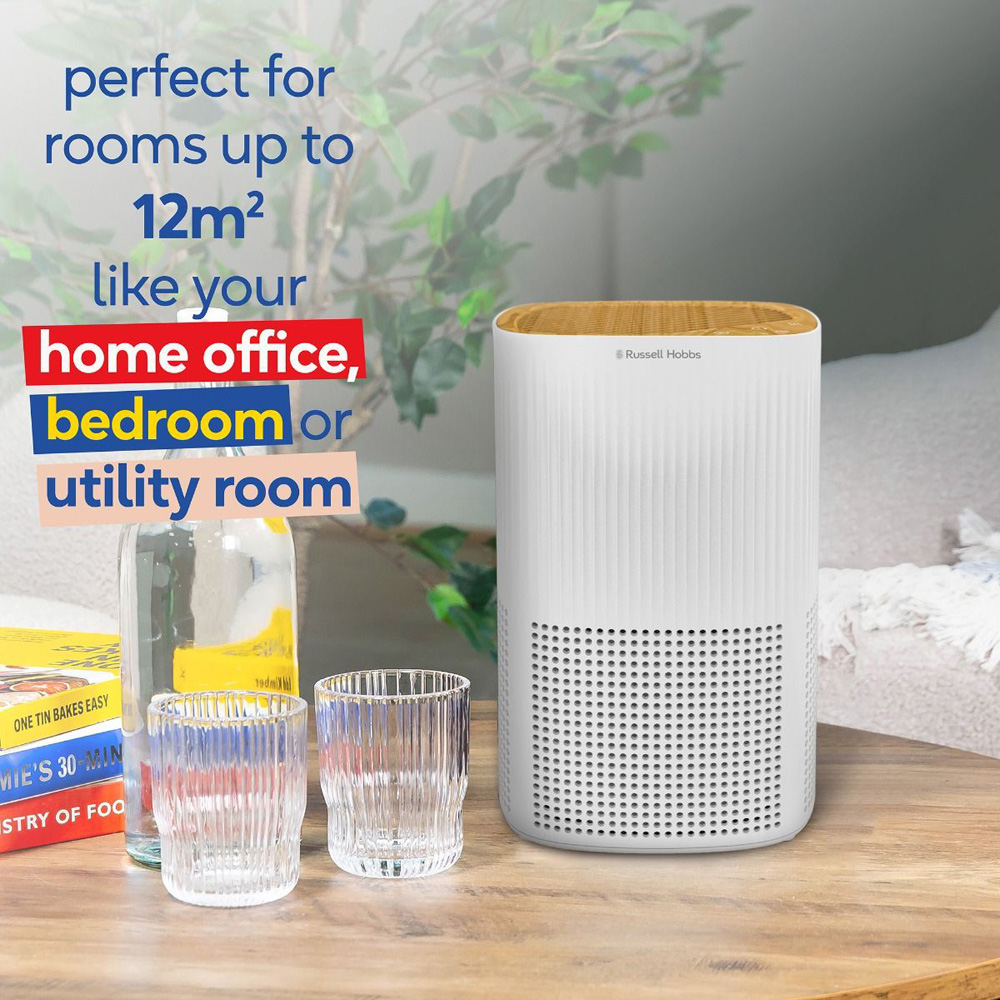 Russell Hobbs Wood and White Clean Air Mini Aroma Air Purifier Image 7