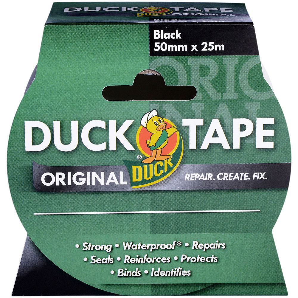 Duck Original Black Duck Tape 50mm x 25m Image 1