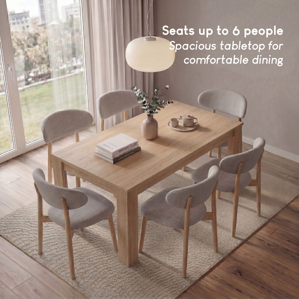 VIDA DESIGNS Medina 6 Seater Dining Table Oak Image 6