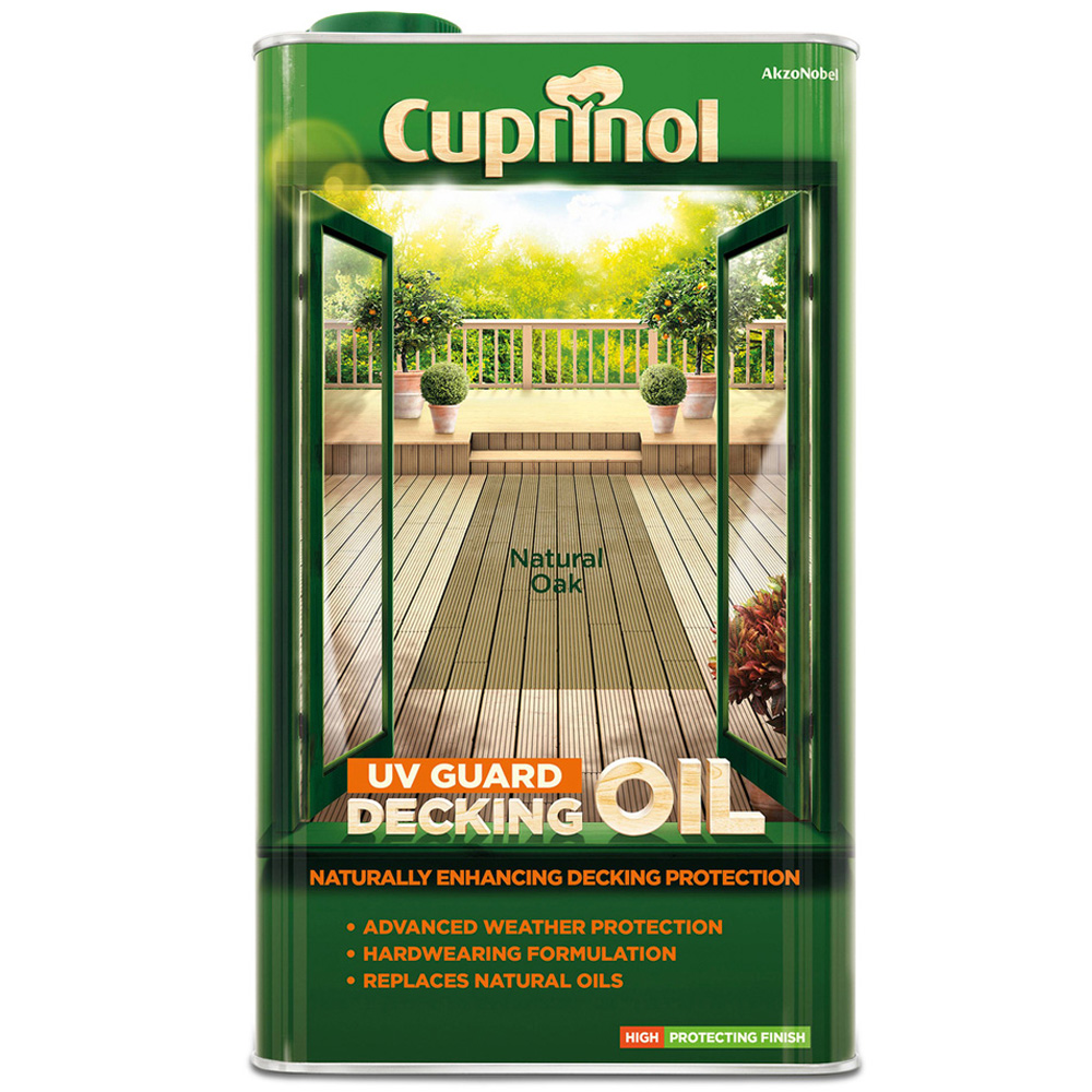 Cuprinol Natural Oak UV Guard Decking Oil 5L Image 2