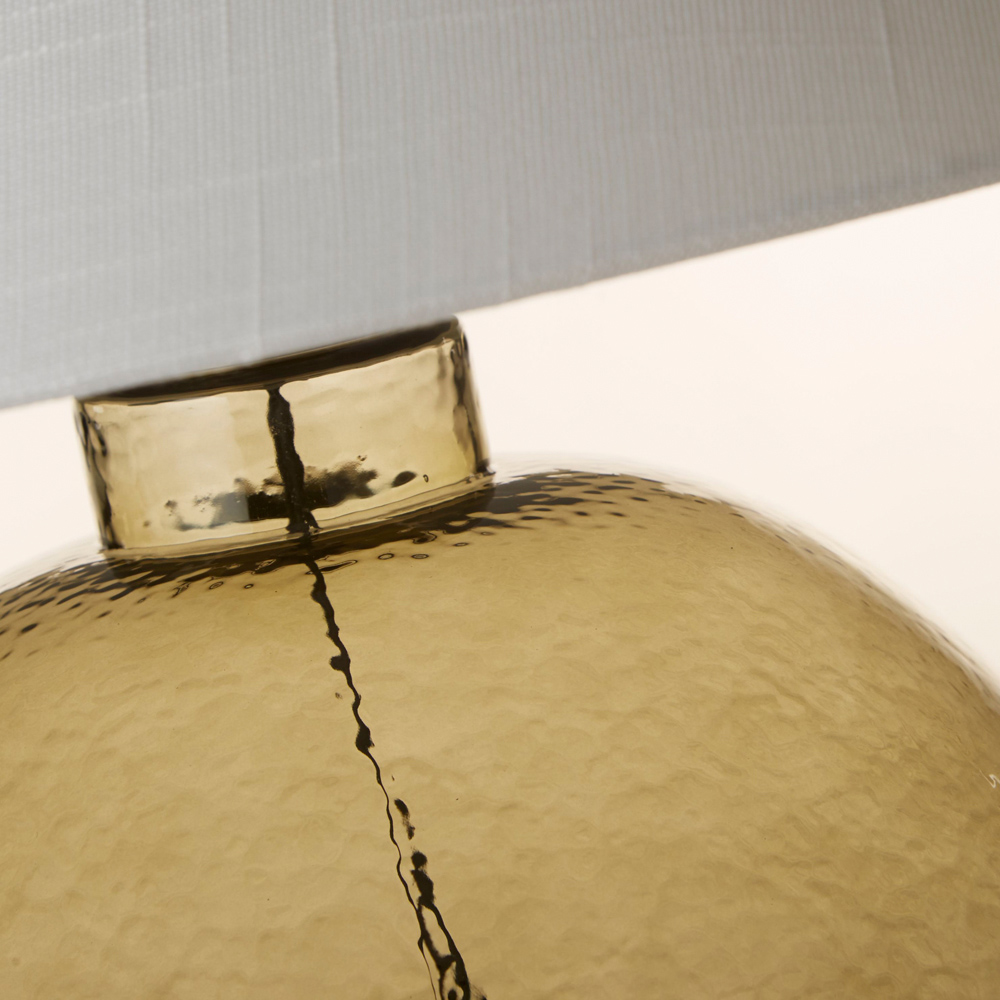 Lighting Collection Dutton Green Glass Table Lamp Image 4