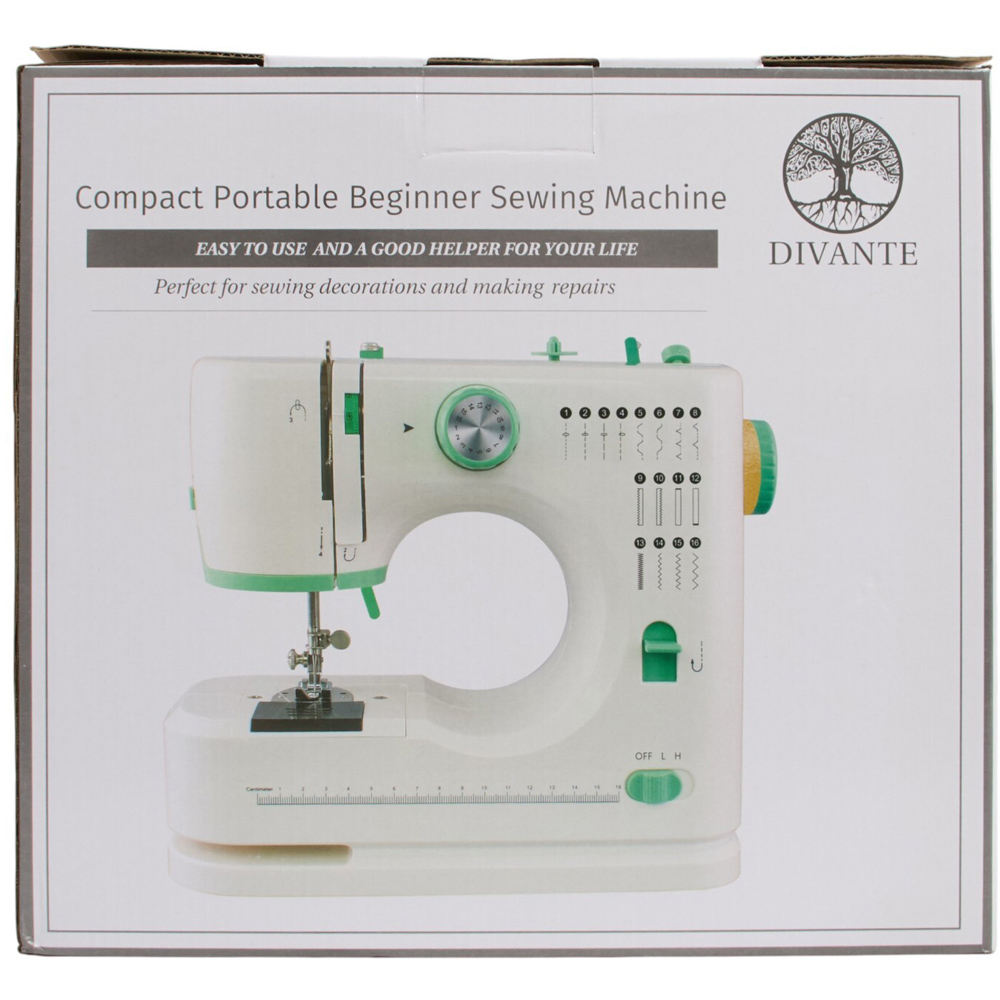 Compact Portable Beginner Sewing Machine White Image 6