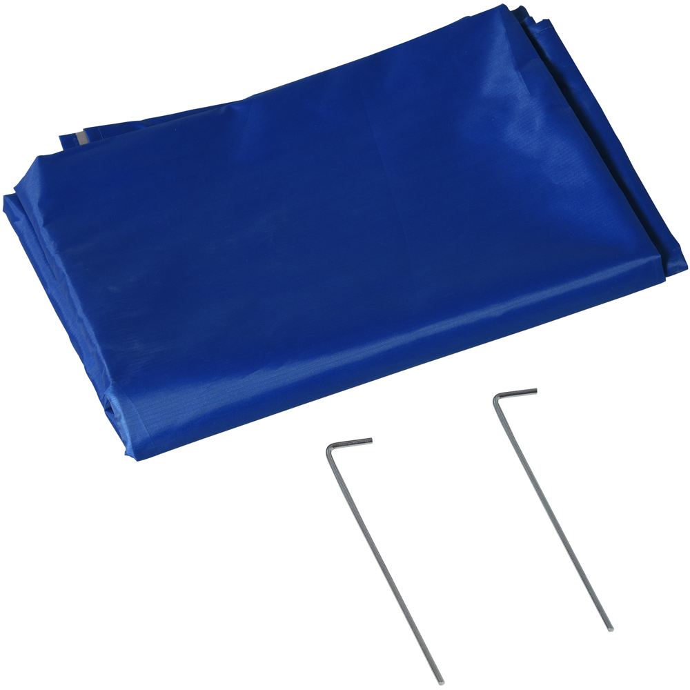 Outsunny Blue Fishing Beach Parasol with Sides and Carry Bag 2.2m Image 3