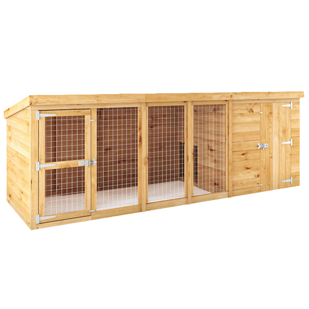 Mercia 12 x 4 Berkshire Dog Kennel and Run Image 1