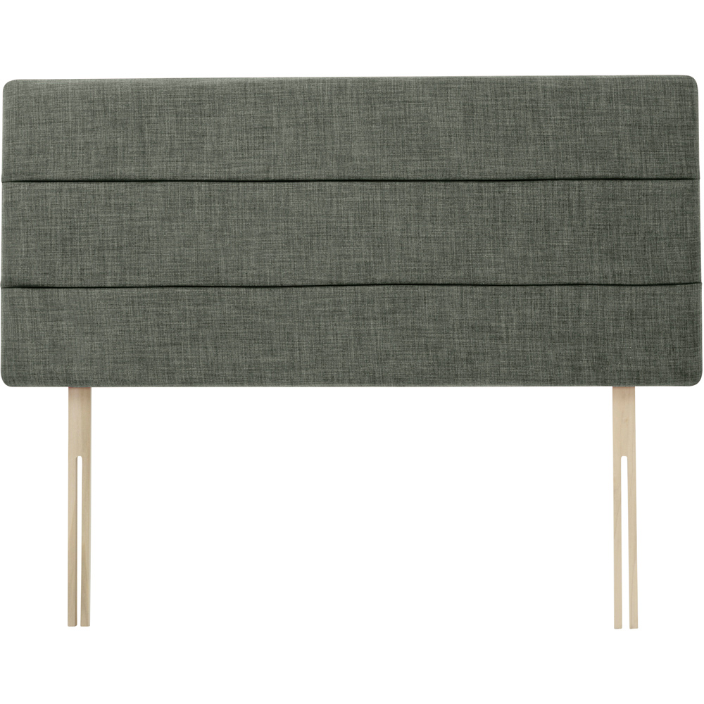 Bedmaster Small Double Charcoal Linen Milan Lined Headboard Image 2