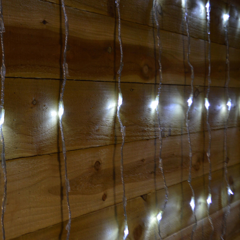 Premier 240 Cool White LED Cascading Waterfall Curtain Light 1.5 x 2m Image 4