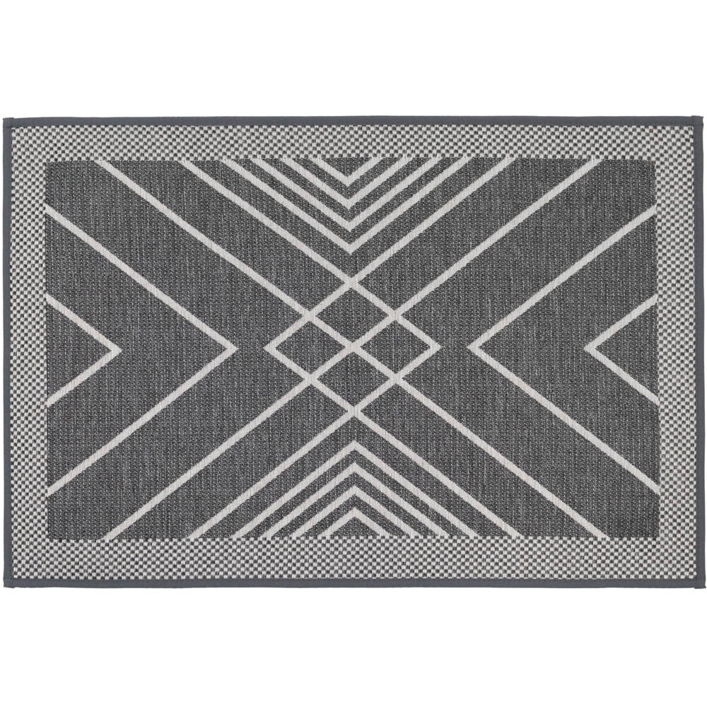 JVL Expression Stripe Rubber Backed Door Mat and Runner Set Image 3