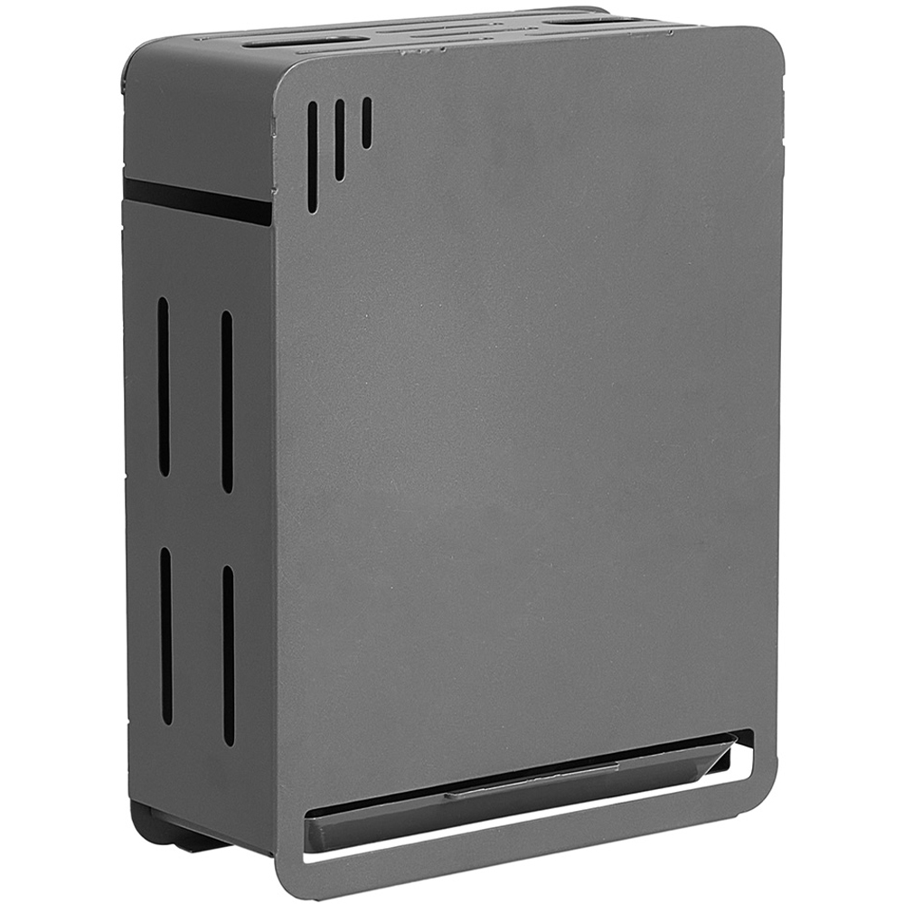 Living and Home Grey Wall-Mounted Kitchen Knife Storage Rack | Wilko
