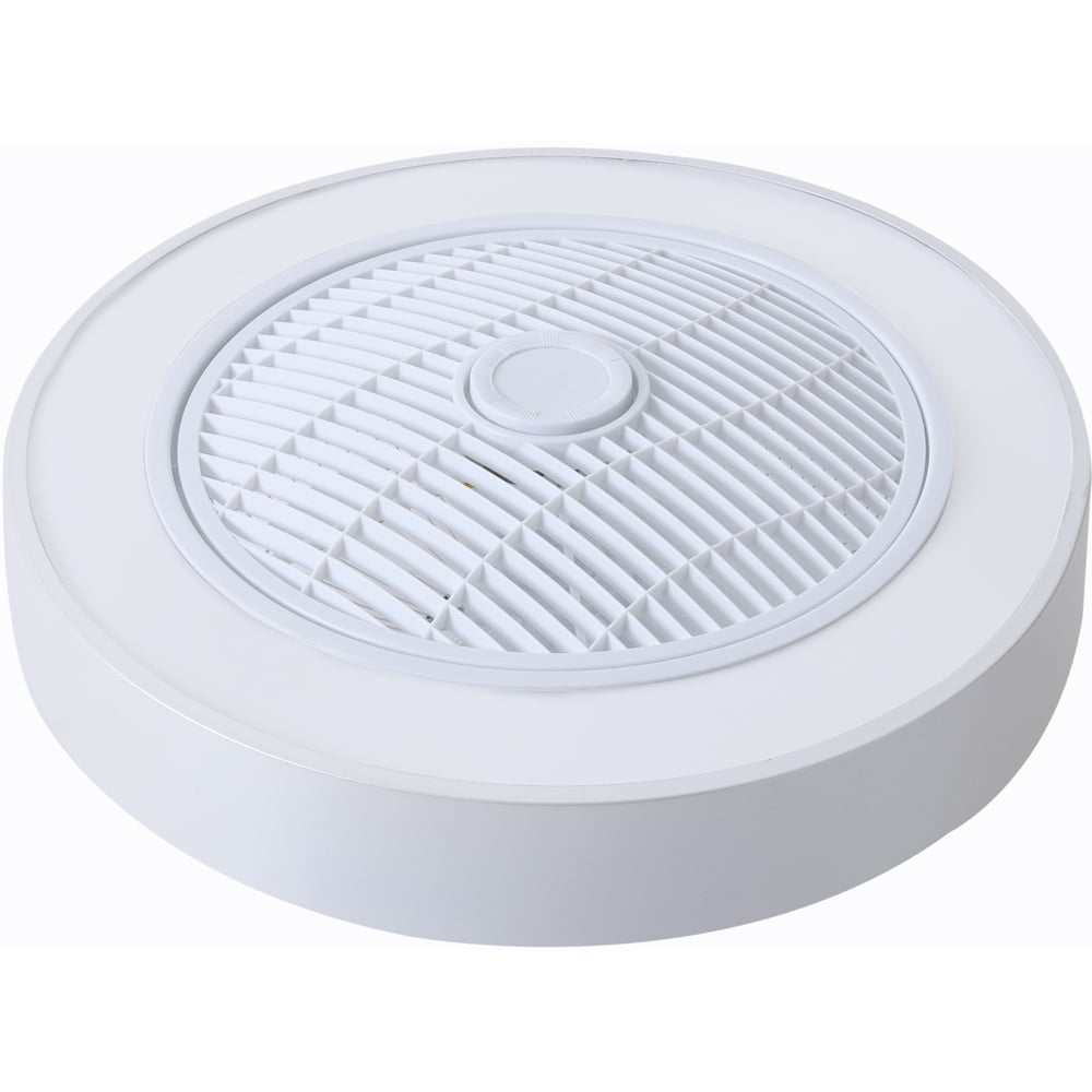 Living and Home White Round Ceiling Fan Light with Remote 22 inch Image 1