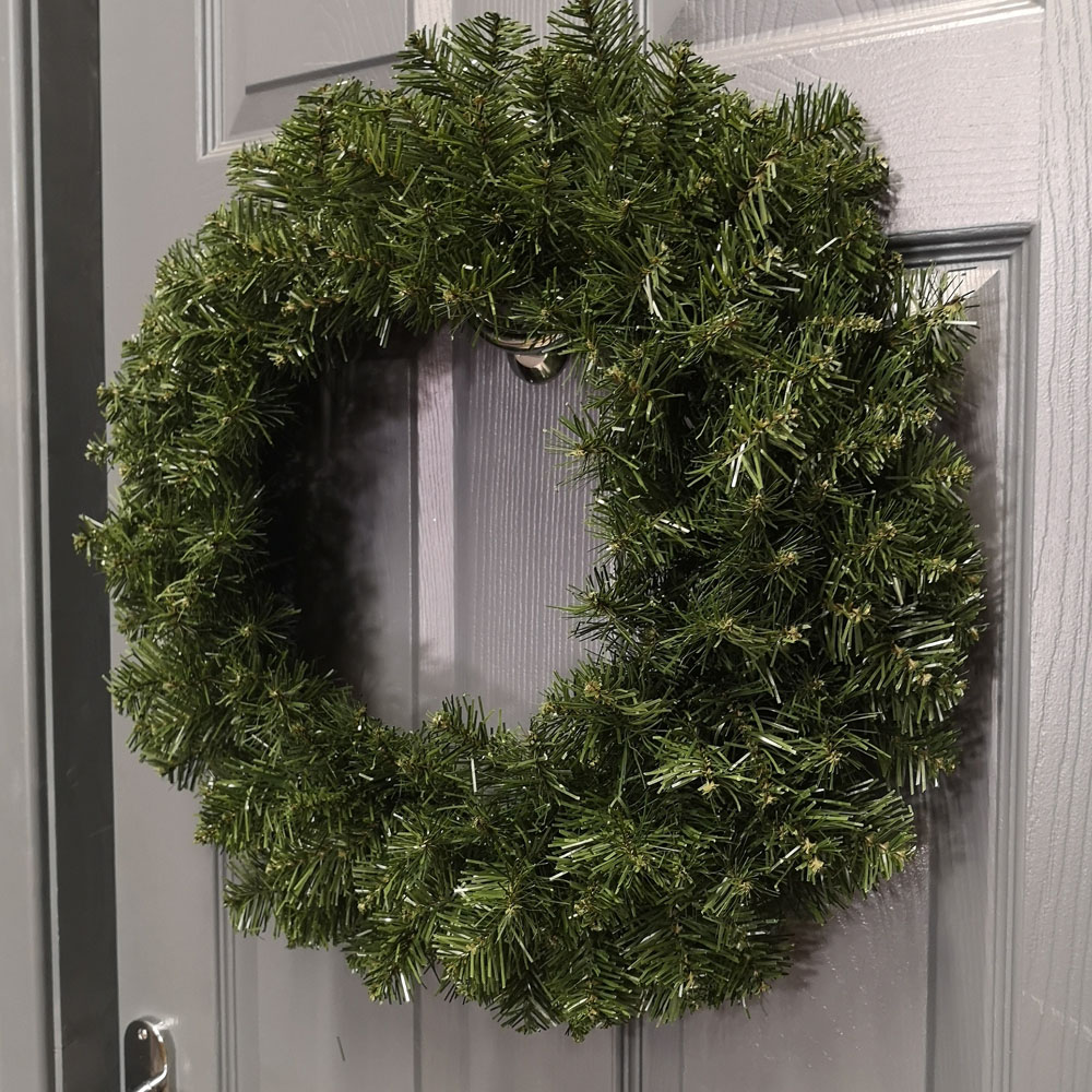 Samuel Alexander Imperial Pine Christmas Door Wreath Plain Green 60cm Image 5