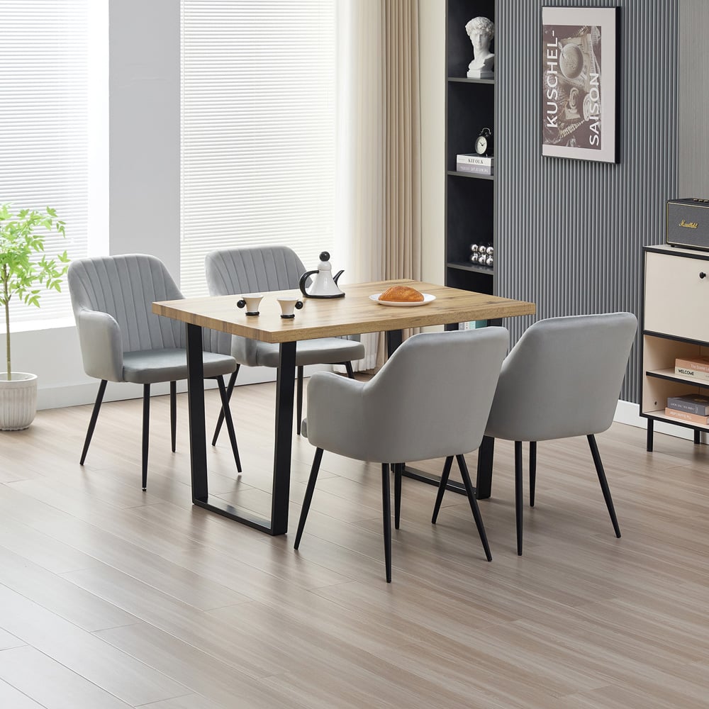 Indoor Living Colorado Charlotte 4 Seater Dining Set Grey Image 9