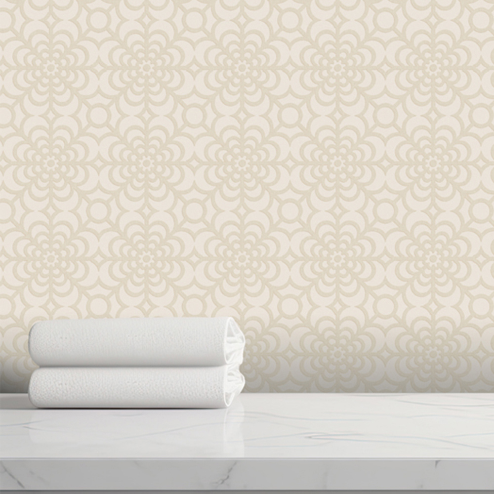 RHS Dandy Floral Ivory Wallpaper Image 3