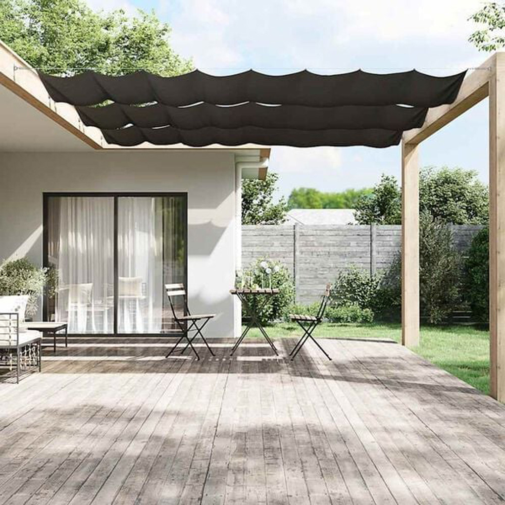 vidaXL Anthracite Oxford Fabric Vertical Awning 60cm x 8m Image 1