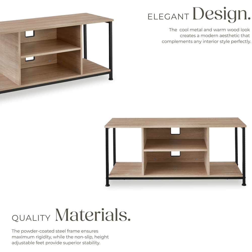 Tectake 4 Shelf Sonoma Oak TV Stand Image 4