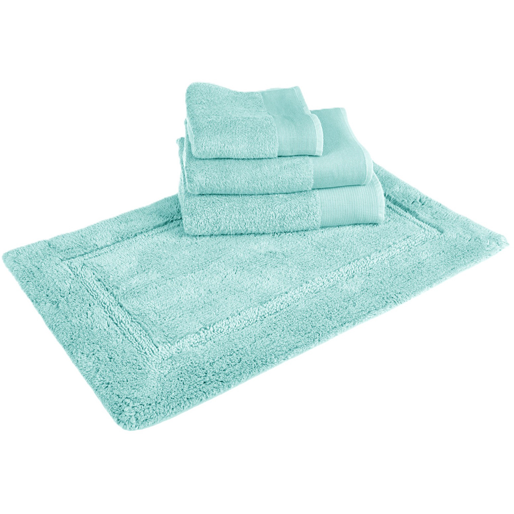 Allure Bath Fashions Marlborough Duck Egg Bamboo Cotton Non-Slip Bath Mat 50 x 80cm Image 3