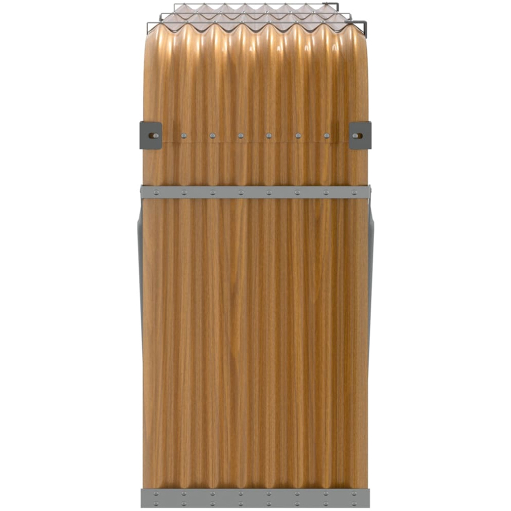 vidaXL Brown Galvanised Steel Firewood Log Holder 100 x 180 x 45cm Image 4