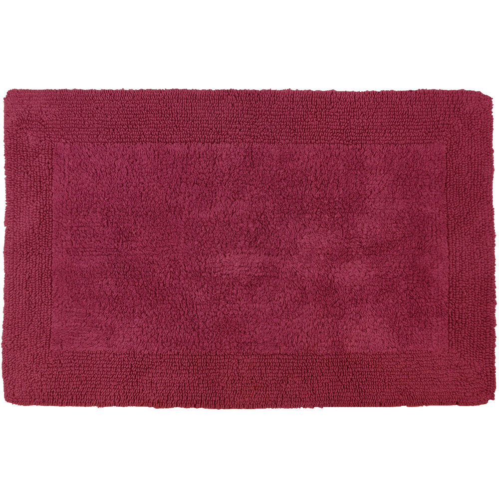 Allure Bath Fashions Elegance Beetroot Reversible Bath Mat 53 x 85cm Image 1