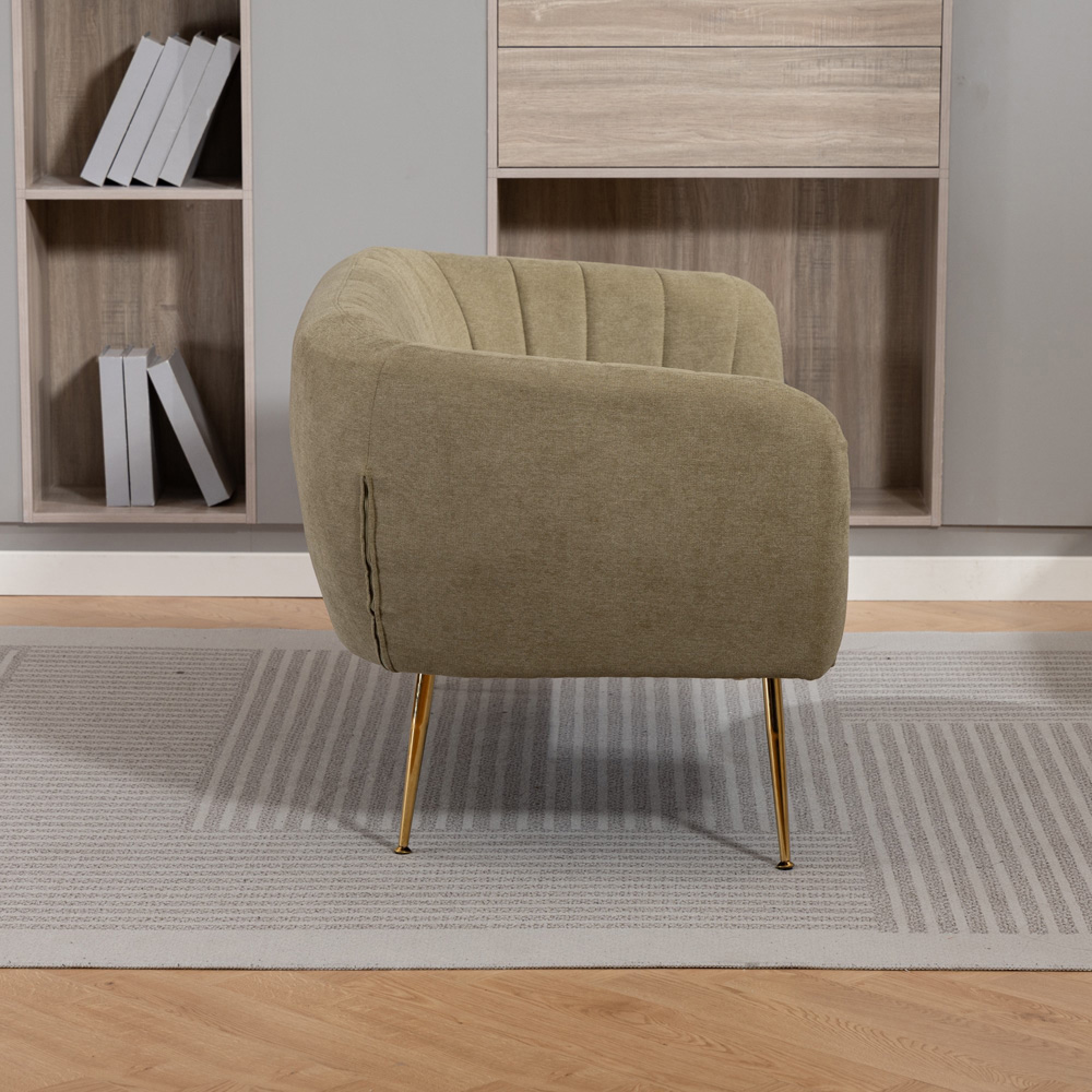 Artemis Home Stanton 2 Seater Pistachio Fabric Shell Accent Sofa Image 5