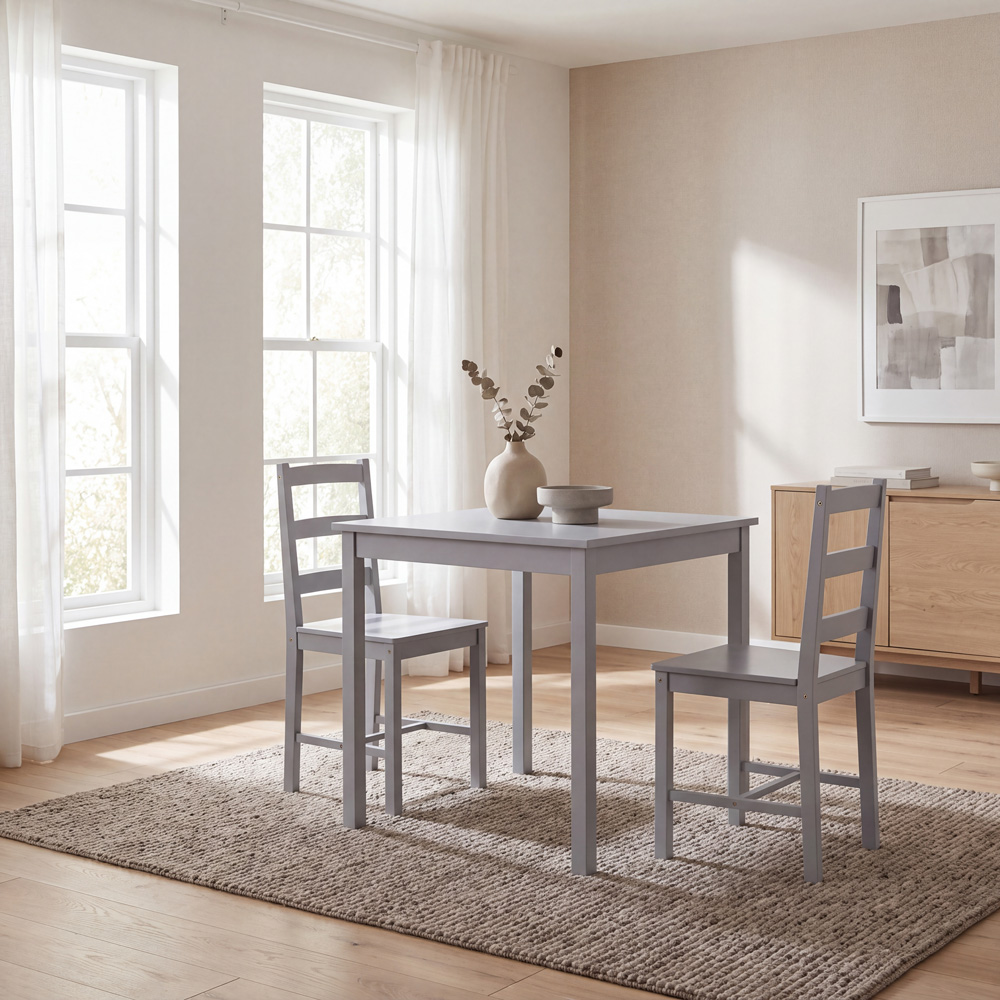 VIDA DESIGNS Yorkshire 2 Seater Dining Set Grey Image 3