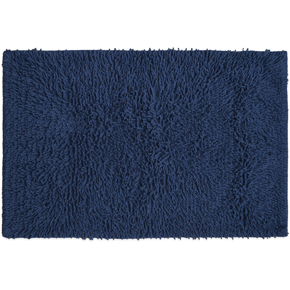 Allure Bath Fashions Navy Tumble Twist Bath Mat 55 x 90cm Image 1