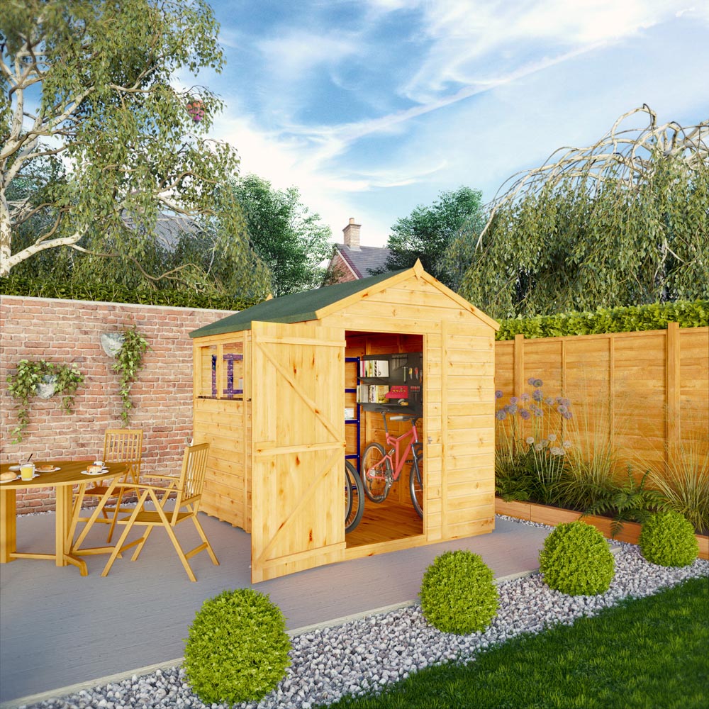 Mercia Woodsman 8 x 6ft Shiplap Glass Apex Shed Image 3