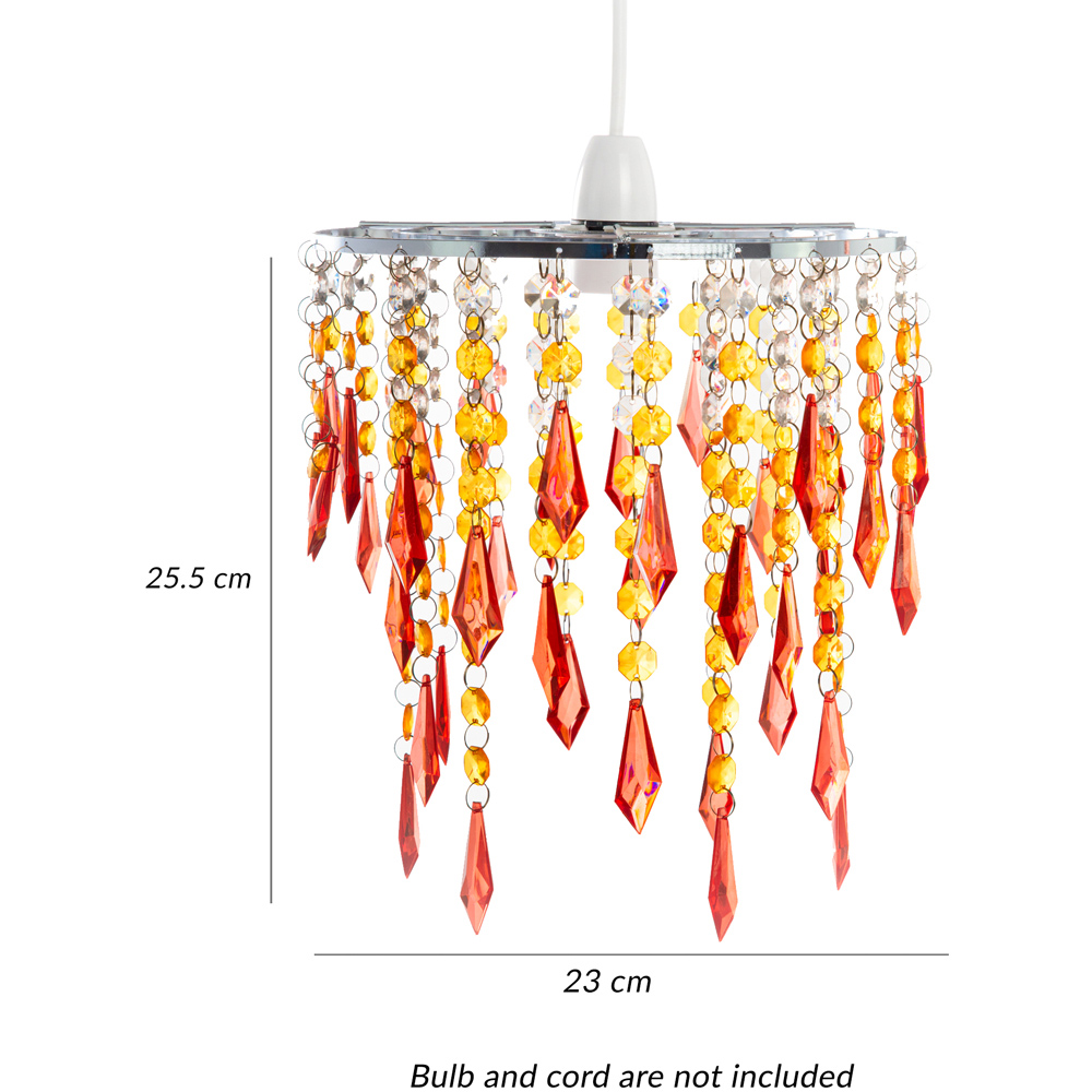 Innoteck Sunbeam Orange Acrylic Ceiling Chandelier Light Image 5