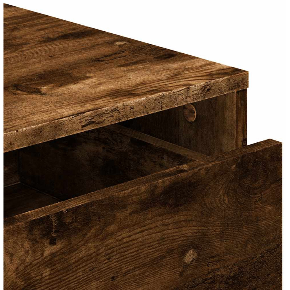 vidaXL 4 Drawer Smoked Oak Engineered Wood Chest of Drawers Image 7