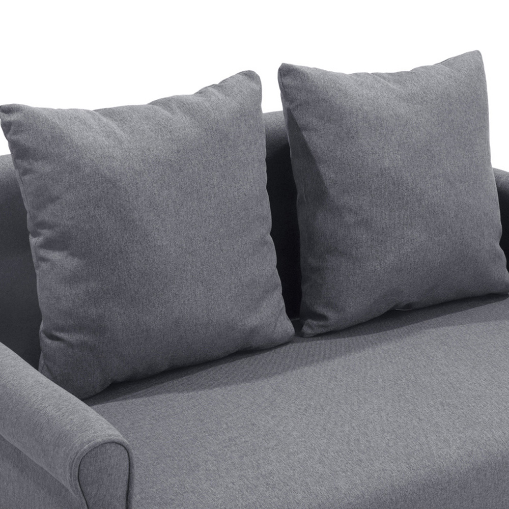 Living and Home 2 Seater Dark Grey Loveseat Sofa Image 5