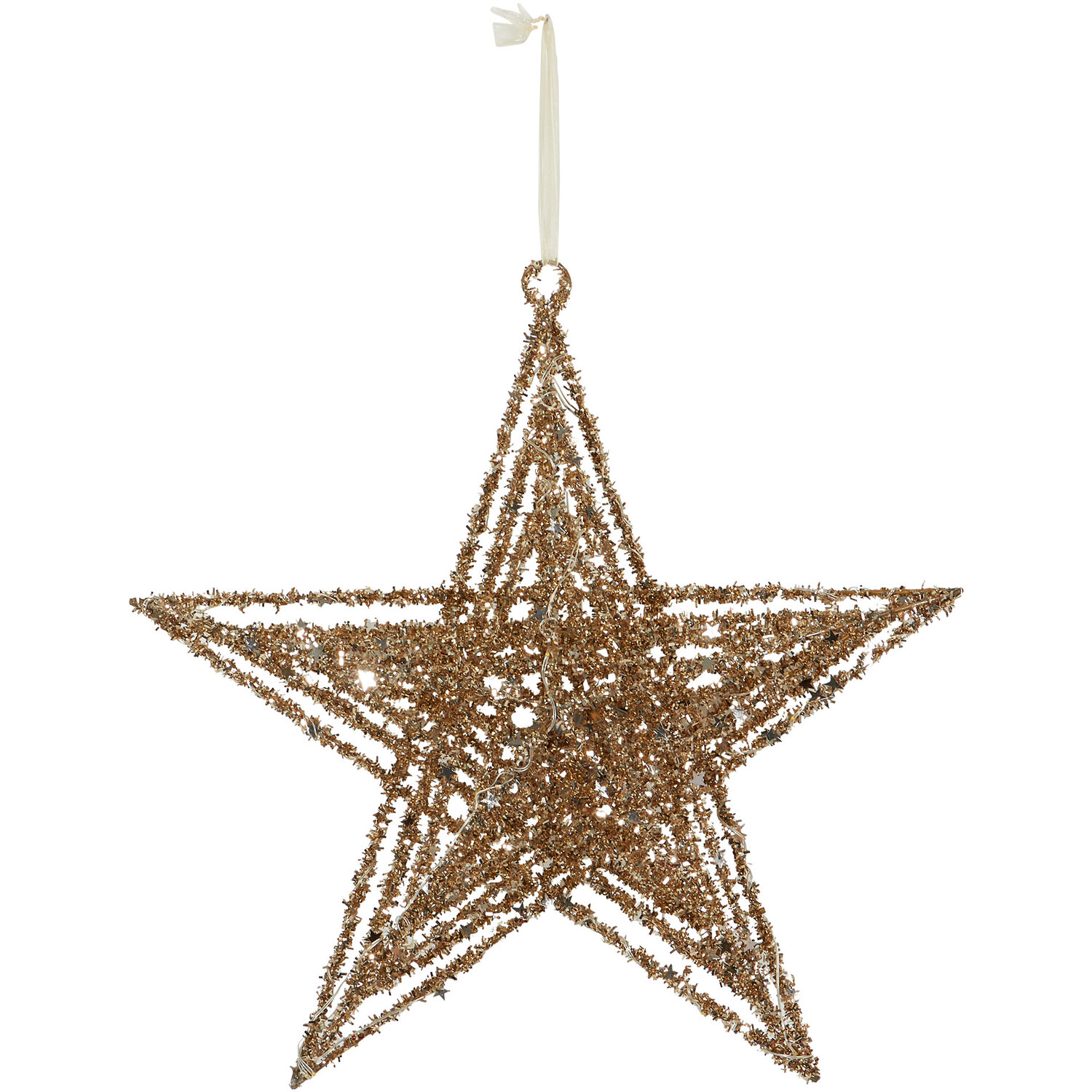 Gold Hanging Star Decoration - Gold Image 1