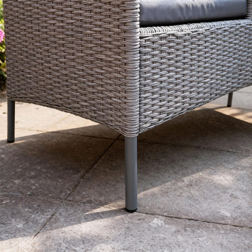 Home Source Lovelle 2 Seater Grey Garden Companion Seat Image 3