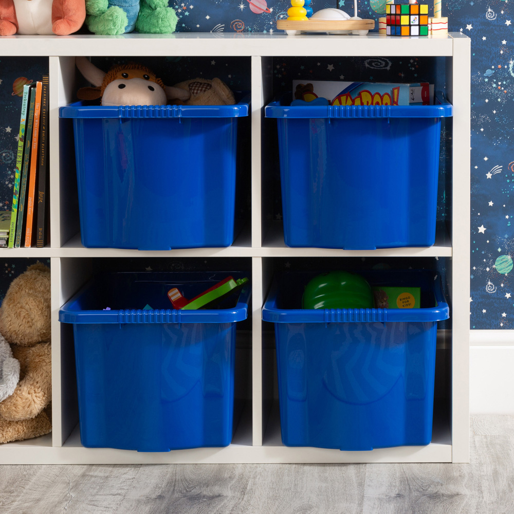 Wham 24L Blue Stackable Storage Box 4 Pack Image 2