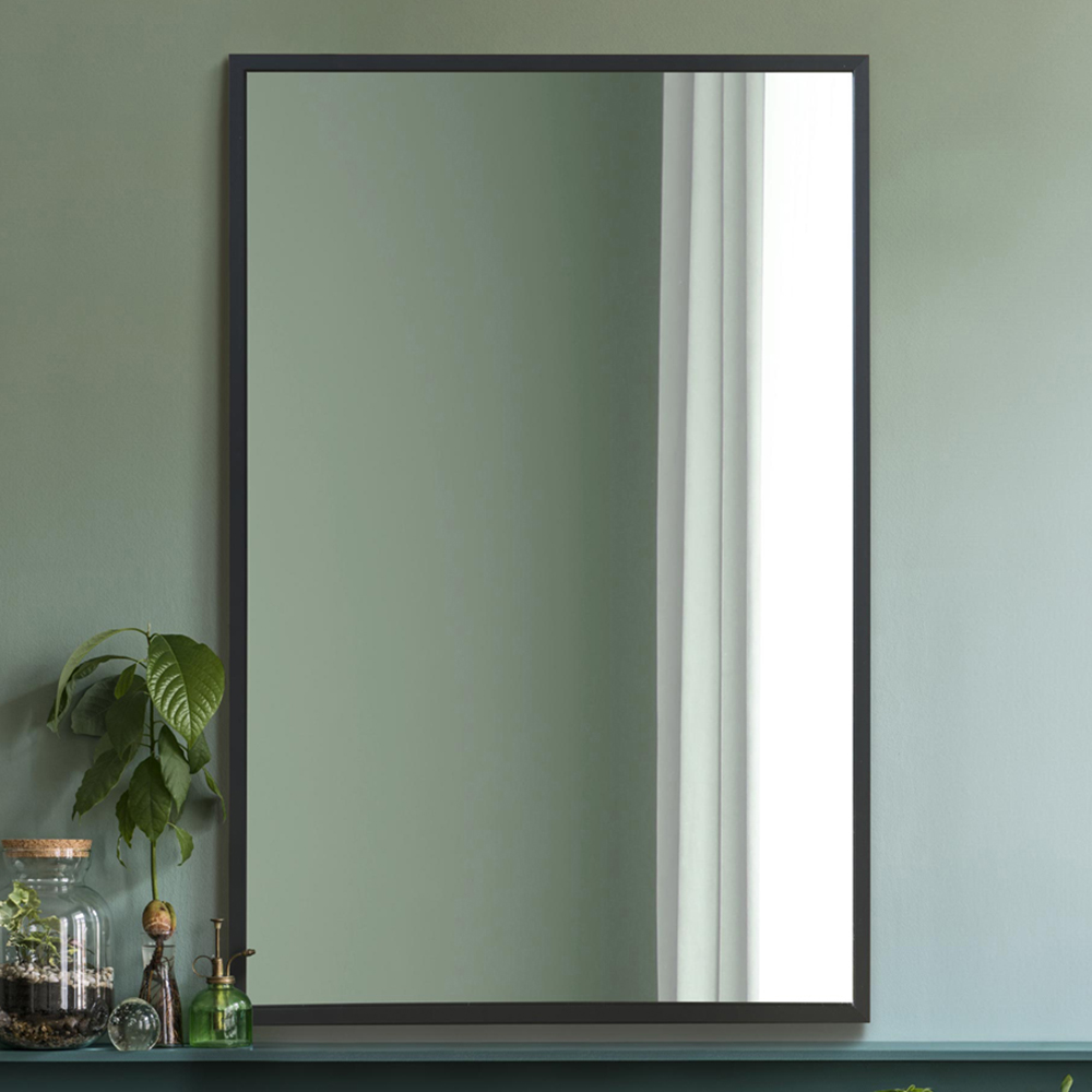MirrorOutlet The Artus Black Aluminium Edged Wall Mirror 40 x 60cm Image 2