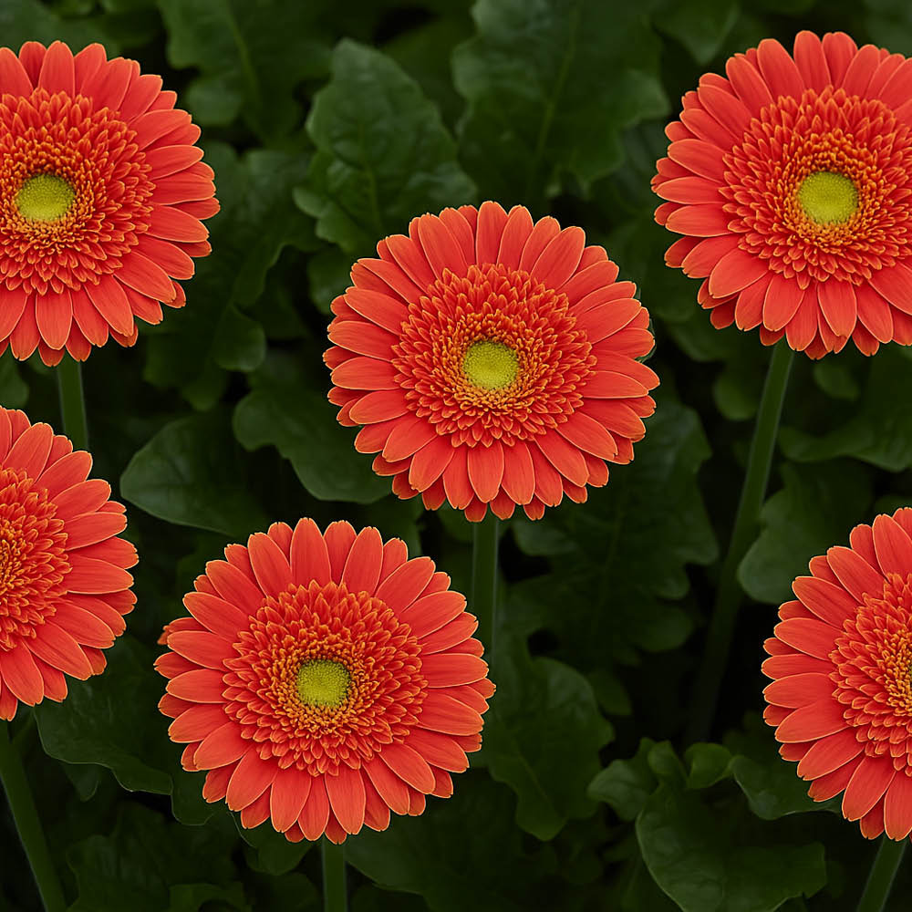 YouGarden Orange Gerbera Sunshaper Collection Plant Pot with Fertiliser 3 Pack Image 1