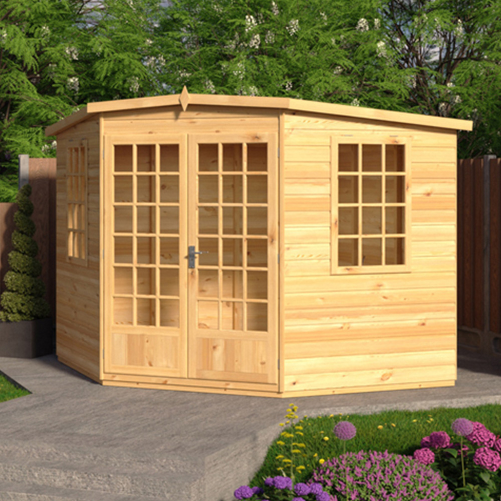 Shire Windsor 8 x 8ft Double Door Shiplap Pent Summerhouse Image 2
