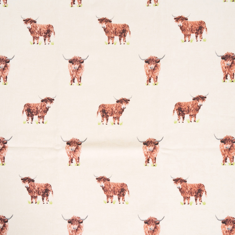 Highland Cow Tea Towel Neutral Image 5