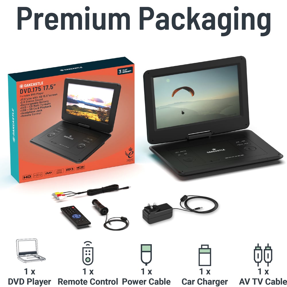 Oakcastle 120 Portable DVD Player Image 8