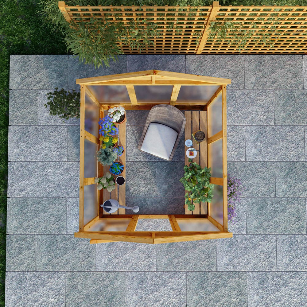 Mercia Woodsman Apex Polycarbonate 6 x 6ft Greenhouse Image 6