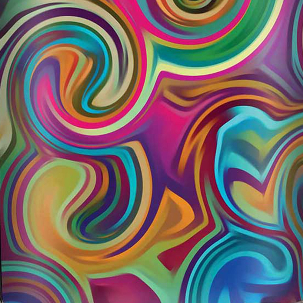 Warren Reed Designer Small Colourful Wave Pattern Suitcase Image 3
