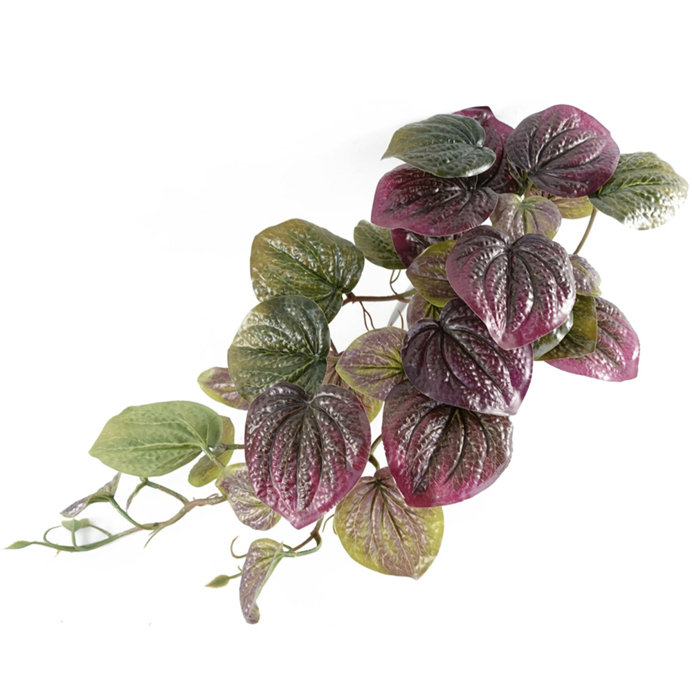 Leaf Trailing Purple Pothos Artificial Plant in Pot 35cm Image 1